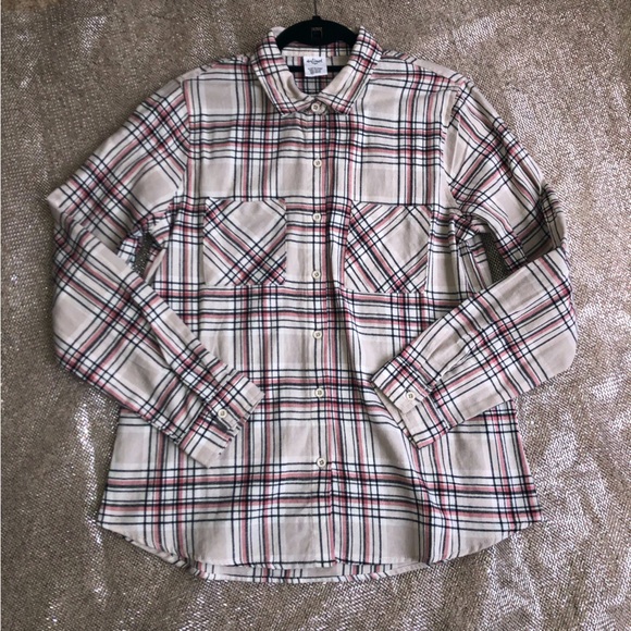 Destined Tilly’s Plaid Boyfriend Button Up Shirt Large - Picture 1 of 6